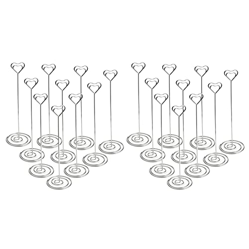 Reinscer 20 Stuecke 8,6 Hohe Platz Karten Halter Herzform Tabellen Nummer Halter Staender Bild Foto Hinweis Notiz Klipp von Reinscer