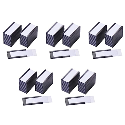 Reinscer 250-Teilige Magnetische Etiketten Halter mit Magnetischen Daten Karten Haltern mit Durchsichtigen Kunststoff Schutz Folien für Metall Regale (1 x 2) von Reinscer