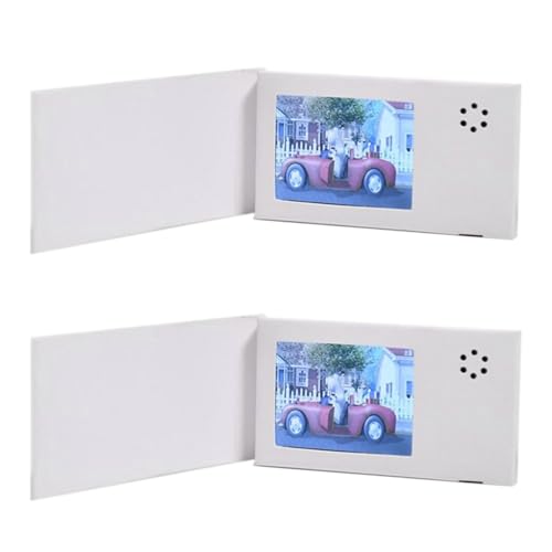 Reinscer 2Stück 2,4 Weiße Geburtstagsvideobuchkarte 128 MB LCD-Einladungsgeschenk Musikgrußkarte Video-LCD-Grußkarte Hochladen Reinscer 2Stück 2,4 Weiße Geburtstagsvideobuchkarte 128 MB LCD-Einladungsgeschenk Musikgrußkarte Video-LCD-Grußkarte Hochladen von Reinscer