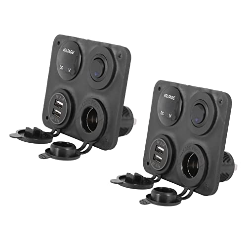 Reinscer 2X 4 Funktionsfeld Dual USB Ladegeraet Gruene LED Volt 12 V Steckdose EIN-AUS Schalter Reinscer 2X 4 Funktionsfeld Dual USB Ladegeraet Gruene LED Volt 12 V Steckdose EIN-AUS Schalter von Reinscer