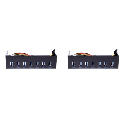 Reinscer 2X 7-Port-USB-3.0-Hub 5Gbs 5,25-CD-ROM-Laufwerkschacht CD-ROM Frontplatte Fuer Computergehaeuse + USB 3.0 19-Poligen Header zu Typ-A-Stecker Kabel Dual-Chip PCI-E 1x PCI-E 16X Reinscer 2X 7-Port-USB-3.0-Hub 5Gbs 5,25-CD-ROM-Laufwerkschacht CD-ROM Frontplatte Fuer Computergehaeuse + USB 3.0 19-Poligen Header zu Typ-A-Stecker Kabel Dual-Chip PCI-E 1x PCI-E 16X von Reinscer