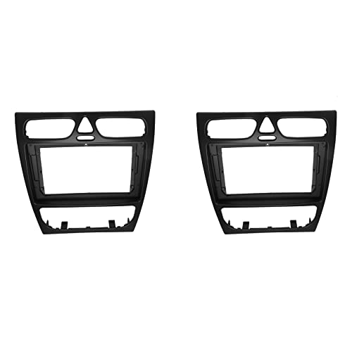 Reinscer 2X Auto Radio Blende für C- W203 02-04 DVD Stereo Rahmen Platte Adapter Armaturenbrett Einbau Blende Trim Kit von Reinscer
