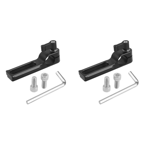 Reinscer 2X Einzel Loch 15MM Schienen Klemme Halter Stab Klemme EIN DSLR Kamera/Schiene für Stab Verlängerung DSLR Kamera Rig, Schwarz von Reinscer
