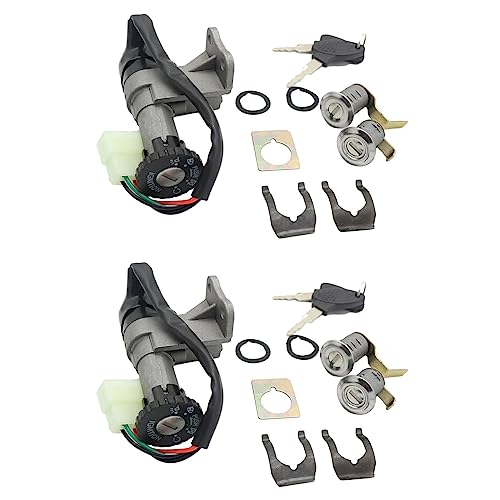 Reinscer 2X Motorrad Zündung Schalter Tasten Sperre Eingestellt für 50Cc 150Cc GY6 Roller Moped Jonway Roketa Reinscer 2X Motorrad Zündung Schalter Tasten Sperre Eingestellt für 50Cc 150Cc GY6 Roller Moped Jonway Roketa von Reinscer