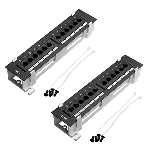 Reinscer 2X Netzwerk-Tool-Kit 12-Port CAT6-Patchfeld RJ45-Netzwerk-Wandhalterung mit OberfläChenwandhalterung Reinscer 2X Netzwerk-Tool-Kit 12-Port CAT6-Patchfeld RJ45-Netzwerk-Wandhalterung mit OberfläChenwandhalterung von Reinscer