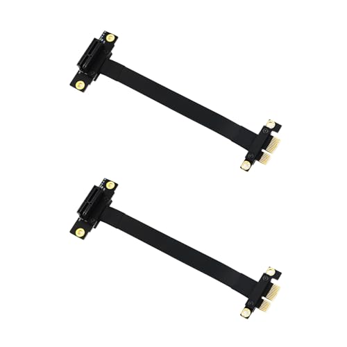 Reinscer 2X PCIE PCI Riser PCI-E Express Riser Karte PCIE X1 VerläNgerung Kabel für Motherboard Extender Konverter Adapter Kabel 20 cm von Reinscer