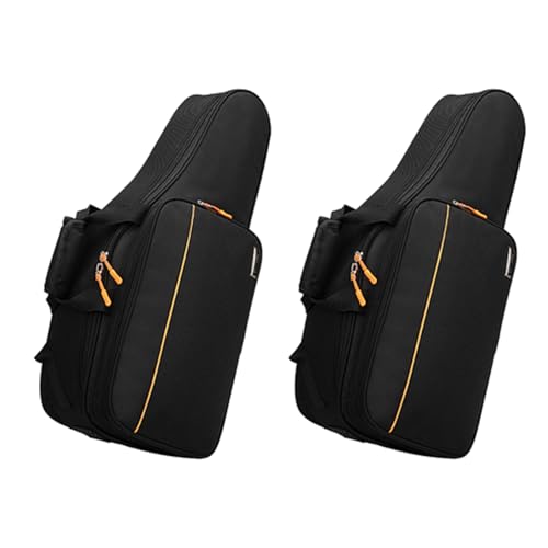 Reinscer 2X Saxophon Gig Tasche Oxford Stoff Alto Sax Verdickter Rucksack mit Doppelter Schulter und Zusätzlichem Stauraum Geladene Musik von Reinscer