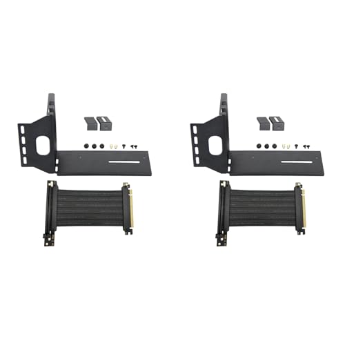 Reinscer 2X Vertikaler GPU Stand Bild Karten Halter mit PCI Express VerläNgerungs Kabel Feste GPU PCI-E Eingebaute Vertikale Halterung Reinscer 2X Vertikaler GPU Stand Bild Karten Halter mit PCI Express VerläNgerungs Kabel Feste GPU PCI-E Eingebaute Vertikale Halterung von Reinscer