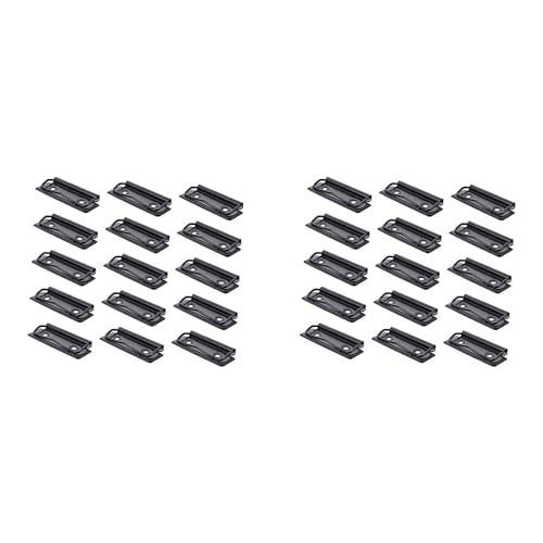 Reinscer 30 StüCk Plattenhalter für Schreibwaren, Edelstahl-Clips, Taschenordner, BüRoordner, Schwarz, Montierbare Klemmbretter, Clips, Akten Reinscer 30 StüCk Plattenhalter für Schreibwaren, Edelstahl-Clips, Taschenordner, BüRoordner, Schwarz, Montierbare Klemmbretter, Clips, Akten von Reinscer