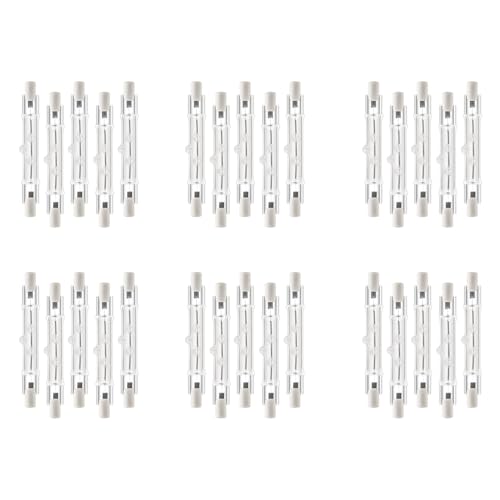Reinscer 30Er-Pack R7S 118 mm 300 W 230 V, R7S Halogen-Linear-Glühlampe, Dimmbare Halogenlampe für Bauarbeiten, Landschaftsbeleuchtung von Reinscer