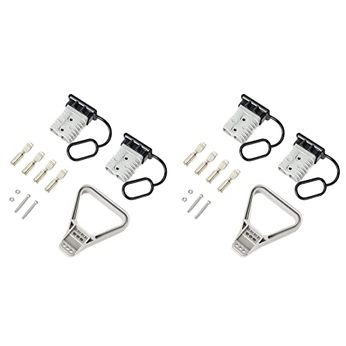 Reinscer 4 Stück 2/0 AWG 350 A Batterie Anschluss Kabel Schnell Kupplung Trennsatz für Anderson Anschluss für Winden Anhänger von Reinscer