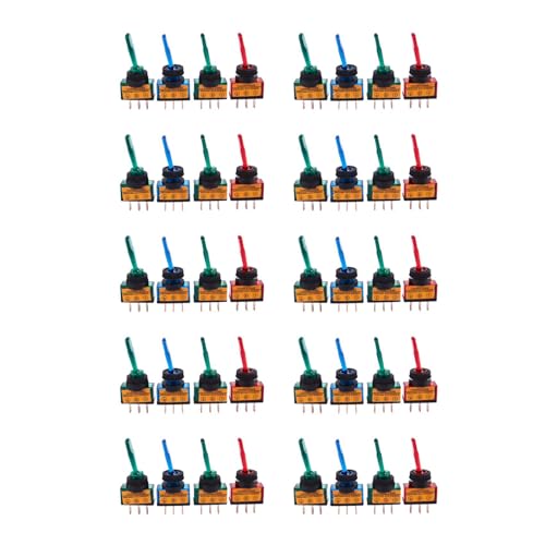 Reinscer 40PC 12V DC 20A LIGHT ILLUMINATED KIPPSCHALTER STEUERUNG AUTO BOOT DASH SPST auf/OFF von Reinscer