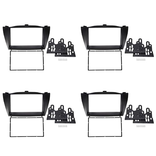 Reinscer 4X Doppelt Din Auto Radio Fascia Trim Kit Installieren Rahmen DVD Panel Stereo Interface für IX35 2010+ 178X102mm Reinscer 4X Doppelt Din Auto Radio Fascia Trim Kit Installieren Rahmen DVD Panel Stereo Interface für IX35 2010+ 178X102mm von Reinscer