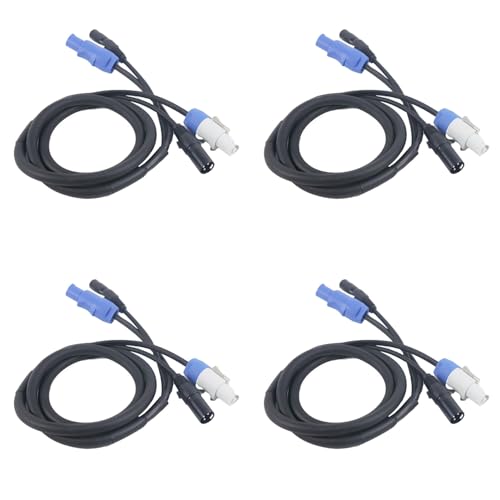 Reinscer 4X -Powercon-Kabel, Kombination Aus Powercon-Stecker und -XLR-Signalleitung für Lichtstromanschluss, Signalübertragung (B) von Reinscer