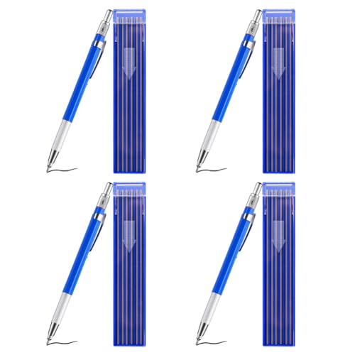 Reinscer 4X Silber Schweißer Bleistift mit 48 Stück Runden Silberminen, Metall Marker Stift Metall Karbid Mechanischer Druckbleistifte Reinscer 4X Silber Schweißer Bleistift mit 48 Stück Runden Silberminen, Metall Marker Stift Metall Karbid Mechanischer Druckbleistifte von Reinscer