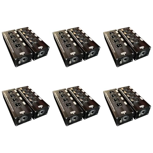 Reinscer 6 Paar 4-Kanal-3-Pin-XLR-Audio- und -über-Netzwerk-Kabel-Extender, DMX512-Netzwerk-Signal-Extender 6 Stecker + 6 Buchse Reinscer 6 Paar 4-Kanal-3-Pin-XLR-Audio- und -über-Netzwerk-Kabel-Extender, DMX512-Netzwerk-Signal-Extender 6 Stecker + 6 Buchse von Reinscer