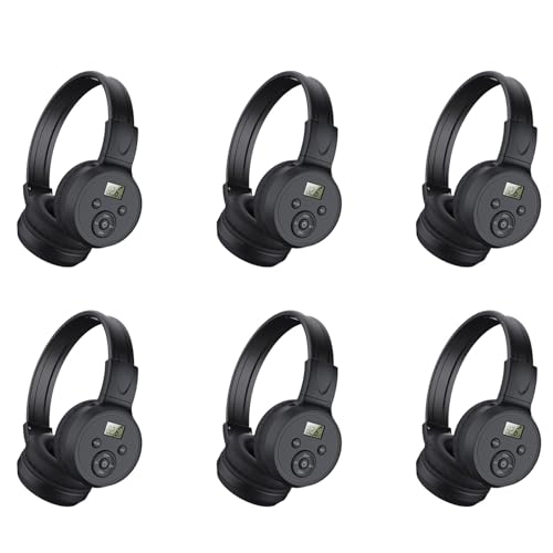 Reinscer 6X Tragbare Drahtlose FM-Radio-Kopfhörer, Wiederaufladbarer FM-Radio-Headset-Empfänger für Meetings, Tägliche Arbeiten, Wandern, Joggen von Reinscer