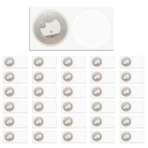 Reinscer 800 Stück NFC Ntag216 Aufkleber Ntag216 NFC Tags NFC 216 Tag Ntag216 NFC Karten 13,56 MHz NFC Tag Aufkleber 888 Bytes Speicher von Reinscer