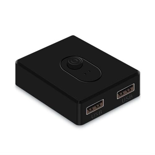 Reinscer USB 3.0 KVM-Switch, USB-Splitter, Gemeinsamer Controller für Laptop, Computer, Drucker, Tastatur, Maus, ABS, B von Reinscer