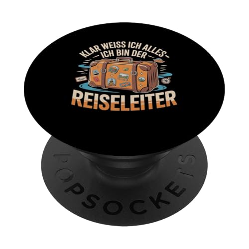 Klar Weiss Ich Alles Ich Bin Der Reiseleiter PopSockets Klebender PopGrip Klar Weiss Ich Alles Ich Bin Der Reiseleiter PopSockets Klebender PopGrip von Reiseleiter Tourismus Guide Underground Reisen