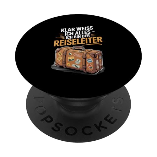 Klar Weiss Ich Alles Ich Bin Der Reiseleiter PopSockets Klebender PopGrip Klar Weiss Ich Alles Ich Bin Der Reiseleiter PopSockets Klebender PopGrip von Reiseleiter Tourismus Guide Underground Reisen