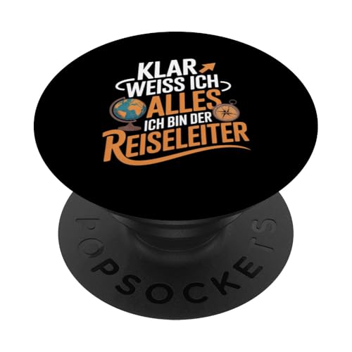 Klar Weiss Ich Alles Ich Bin Der Reiseleiter PopSockets Klebender PopGrip Klar Weiss Ich Alles Ich Bin Der Reiseleiter PopSockets Klebender PopGrip von Reiseleiter Tourismus Guide Underground Reisen