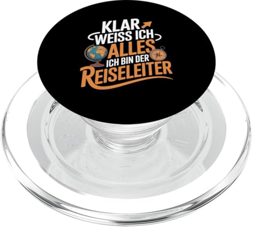 Klar Weiss Ich Alles Ich Bin Der Reiseleiter PopSockets PopGrip für MagSafe Klar Weiss Ich Alles Ich Bin Der Reiseleiter PopSockets PopGrip für MagSafe von Reiseleiter Tourismus Guide Underground Reisen