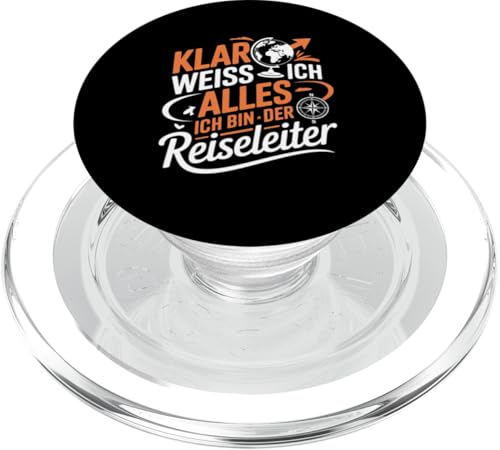 Klar Weiss Ich Alles Ich Bin Der Reiseleiter PopSockets PopGrip für MagSafe Klar Weiss Ich Alles Ich Bin Der Reiseleiter PopSockets PopGrip für MagSafe von Reiseleiter Tourismus Guide Underground Reisen
