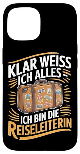Klar Weiss Ich Alles Ich Bin Die Reiseleiterin Hülle für iPhone 15 von Reiseleiter Tourismus Guide Underground Reisen