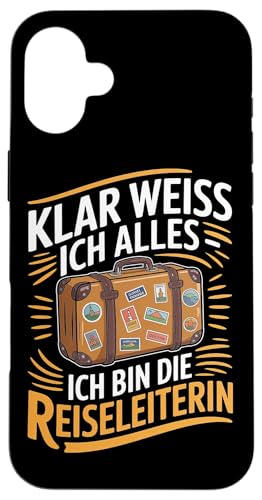 Klar Weiss Ich Alles Ich Bin Die Reiseleiterin Hülle für iPhone 16 Plus von Reiseleiter Tourismus Guide Underground Reisen