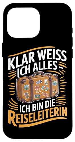 Klar Weiss Ich Alles Ich Bin Die Reiseleiterin Hülle für iPhone 16 Pro Max Klar Weiss Ich Alles Ich Bin Die Reiseleiterin Hülle für iPhone 16 Pro Max von Reiseleiter Tourismus Guide Underground Reisen