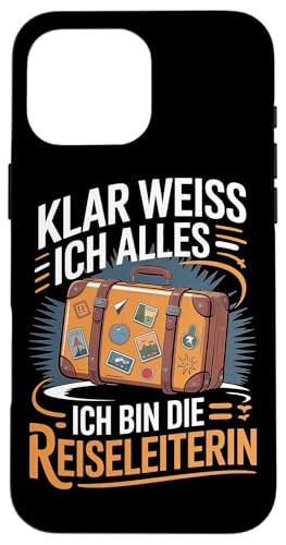 Klar Weiss Ich Alles Ich Bin Die Reiseleiterin Hülle für iPhone 16 Pro Max Klar Weiss Ich Alles Ich Bin Die Reiseleiterin Hülle für iPhone 16 Pro Max von Reiseleiter Tourismus Guide Underground Reisen