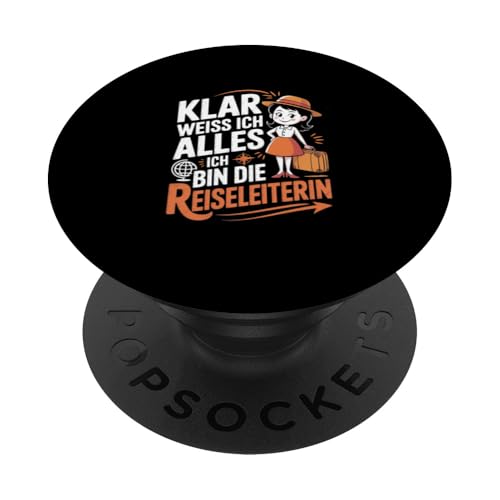 Klar Weiß Ich Alles Ich Bin Die Reiseleiterin PopSockets Klebender PopGrip Klar Weiß Ich Alles Ich Bin Die Reiseleiterin PopSockets Klebender PopGrip von Reiseleiter Tourismus Guide Underground Reisen