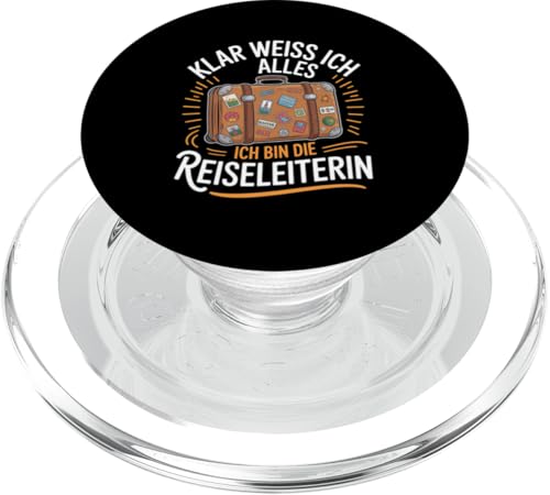 Klar Weiss Ich Alles Ich Bin Die Reiseleiterin PopSockets PopGrip für MagSafe Klar Weiss Ich Alles Ich Bin Die Reiseleiterin PopSockets PopGrip für MagSafe von Reiseleiter Tourismus Guide Underground Reisen