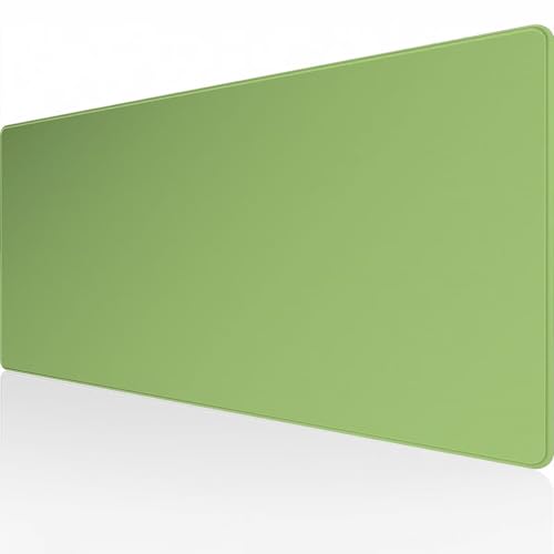 Mauspad Gaming Mousepad Wasserdicht rutschfeste Gummiunterseite Gummi 700x400x3mm Große Mousepad Langlebige Großer mit genähten Kanten Erweiterter Schreibtisch Schutz Für Home Office hellgrün C5549 von Reisvx