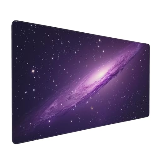 Mauspad XXL 800x300mm Gaming Mauspad XXL Große Mousepad Wasserdicht rutschfeste Verbessern Sie Geschwindigkeit Genauigkeit Gummi Langlebige - Erweiterter Schreibtisch Schutz Lila Schwarzes Loch A3724 von Reisvx