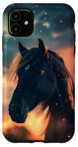 Hülle für iPhone 11 Pferd mit Sternen Pferde Mädchen Hülle für iPhone 11 Pferd mit Sternen Pferde Mädchen von Reiten Pferdefan Pferdeliebhaber Pferdemotiv