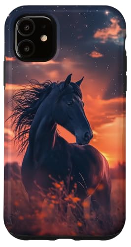 Hülle für iPhone 11 Pferd mit Sternen Sonnenuntergang Pferde Mädchen Hülle für iPhone 11 Pferd mit Sternen Sonnenuntergang Pferde Mädchen von Reiten Pferdefan Pferdeliebhaber Pferdemotiv
