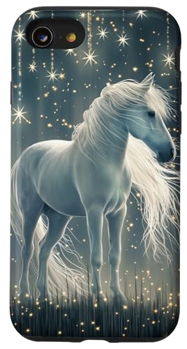 Hülle für iPhone SE (2020) / 7 / 8 Pferd mit Sternen Pferde Mädchen von Reiten Pferdefan Pferdeliebhaber Pferdemotiv