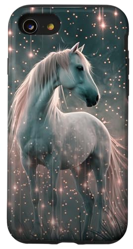 Hülle für iPhone SE (2020) / 7 / 8 Pferd mit Sternen Pferde Mädchen von Reiten Pferdefan Pferdeliebhaber Pferdemotiv
