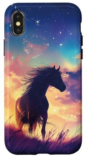 Hülle für iPhone X/XS Pferd mit Sternen Pferde Mädchen Hülle für iPhone X/XS Pferd mit Sternen Pferde Mädchen von Reiten Pferdefan Pferdeliebhaber Pferdemotiv