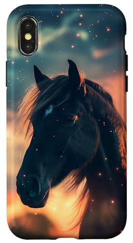 Hülle für iPhone X/XS Pferd mit Sternen Pferde Mädchen Hülle für iPhone X/XS Pferd mit Sternen Pferde Mädchen von Reiten Pferdefan Pferdeliebhaber Pferdemotiv