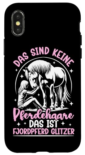 Das Sind Keine Pferdehaare Das Ist Fjordpferd Glitzer Pferd Hülle für iPhone X/XS Das Sind Keine Pferdehaare Das Ist Fjordpferd Glitzer Pferd Hülle für iPhone X/XS von Reitsport Reiter Pferdesport Enthusiasten Frauen