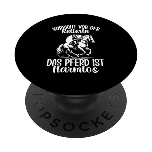 Vorsicht Vor Der Reiterin Das Pferd Ist Harmlos Reiten Pferd PopSockets Klebender PopGrip Vorsicht Vor Der Reiterin Das Pferd Ist Harmlos Reiten Pferd PopSockets Klebender PopGrip von Reitsport Reiter Pferdesport Enthusiasten Frauen