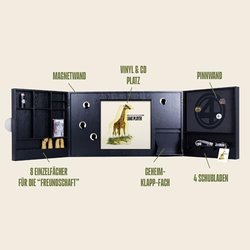 Fanta 4 Backstage Schrein (inkl. Song-Quartett, "Long Player" Pass mit Lanyard, Feuerzeug, 4 Magnete, Die Da?!? Kassette oder 7" Vinyl, Pin-Set, und mehr) von Rekord Music and Distribution (Tonpool)