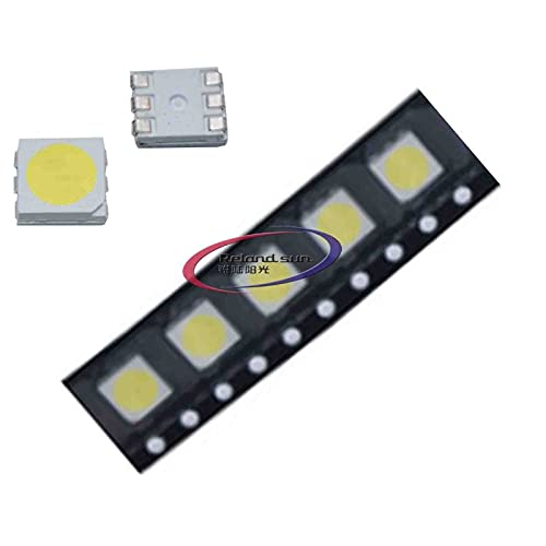 50 Stück 5050 SMD LED High Bright White Light Red Green Blue Yellow Warm White Powder Ice Blue LED Light Emiting Diode (Gelb) von Reland Sun