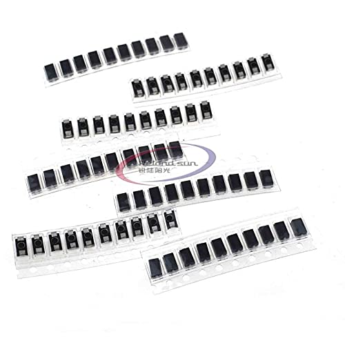 70 Stück 7 Werte SMD Diode Pack Elektronische Komponenten Kit je Wert M1 (1N4001) M4 (1N4004) M7(1N4007) SS14 US1M RS1M SS34 von Reland Sun