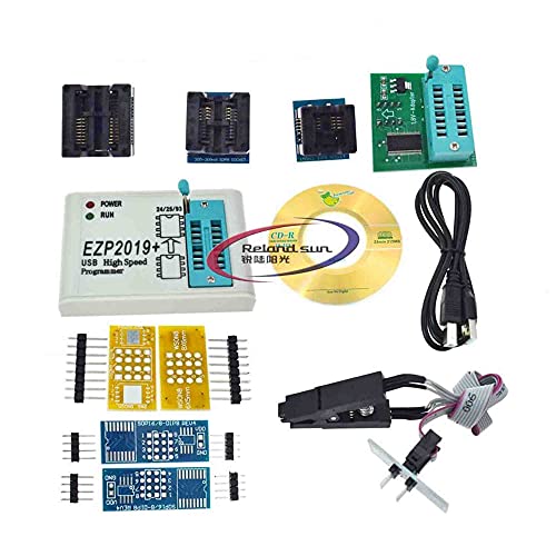 Reland Sun EZP2019 Hochgeschwindigkeits-USB-SPI-Programmierer, getestete Basisunterstützung für Block 24 EEPROM, für 25 Flash 93 EEPROM (EZP2019 9 Adapter) von Reland Sun