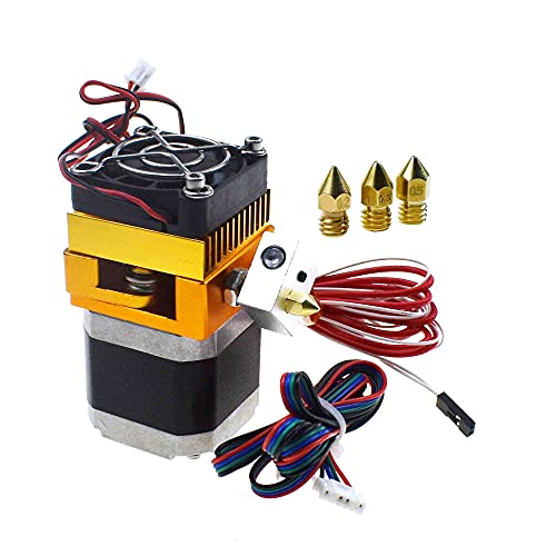 Reland Sun MK8 Extruder, 3D-Drucker-Extruder, Hotend-Kit mit 0,2/0,3/0,4/0,5 mm Düse Druckkopf für 3D-Drucker, 1,75 mm Filament unterstützt (MK8 Extruder-Kit) von Reland Sun