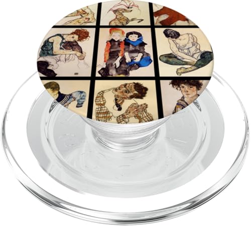 Berühmte Expressionismus-Porträts von Egon Schiele (Jugendstil) PopSockets PopGrip für MagSafe von RelaxArtWorld